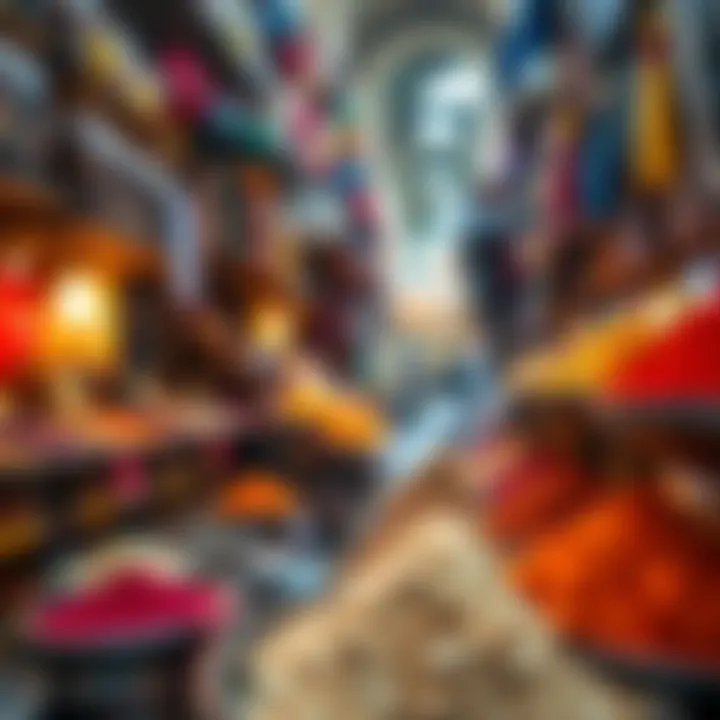 Vibrant colors of spices in Deira Souk
