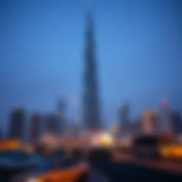 The stunning Burj Khalifa towering over Dubai's skyline