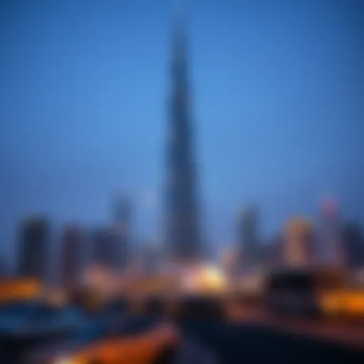 The stunning Burj Khalifa towering over Dubai's skyline