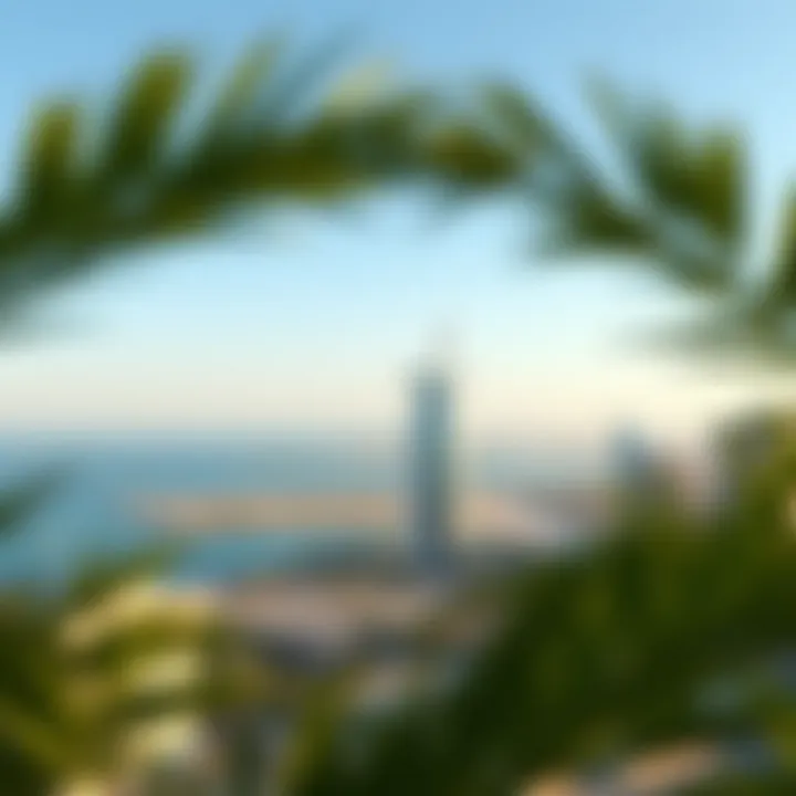 The breathtaking views from the Palm Jumeirah overlooking the coastline