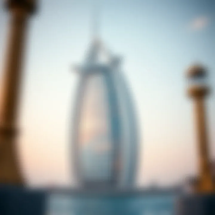 The luxurious facade of the Burj Al Arab