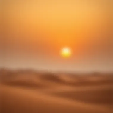 The majestic desert landscape of the Arabian Desert