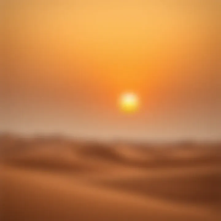 The majestic desert landscape of the Arabian Desert