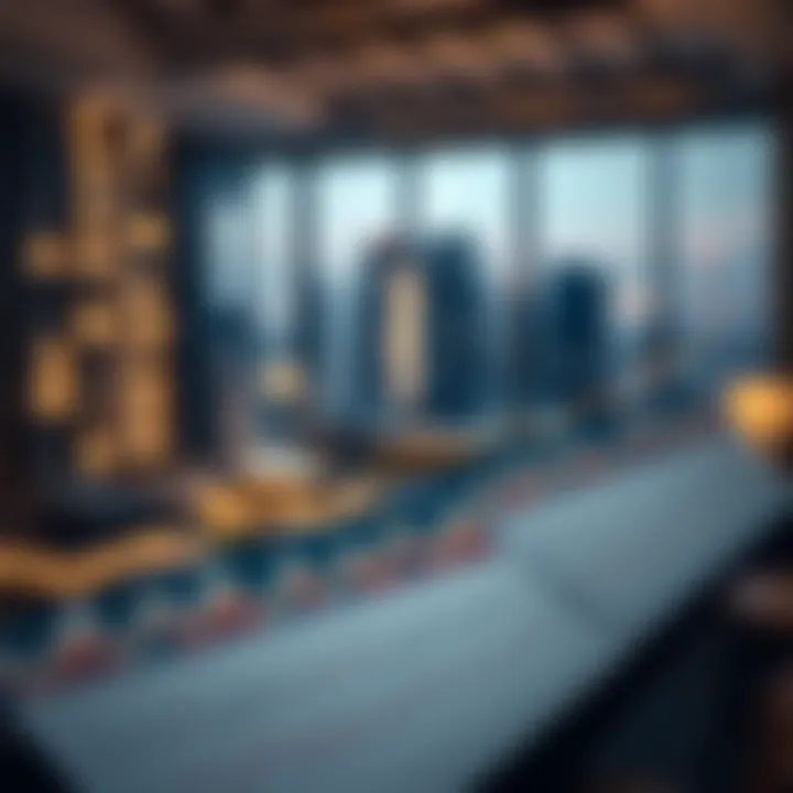 Financial graphs depicting real estate market trends