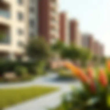 Tranquil neighborhood park near a residential area