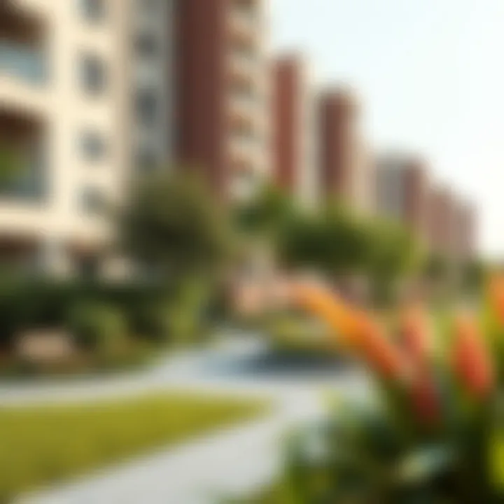 Tranquil neighborhood park near a residential area