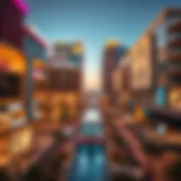 Panoramic view of City Walk showcasing modern architecture