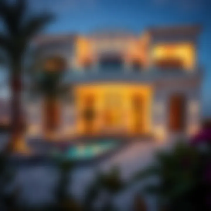 Luxurious villa exterior in Al Warqa