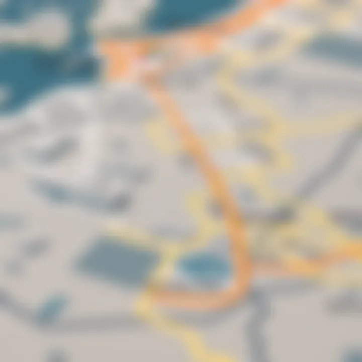 Map highlighting the strategic location of Al Quoz warehouses