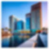 Vibrant waterfront view of Yas Island showcasing modern architecture and stunning landscapes