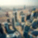 Aerial view of Dubai showcasing modern skyscrapers and facilities