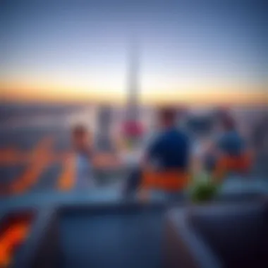 Panoramic cityscape from Funduq Al Saif's rooftop, offering breathtaking views of Dubai