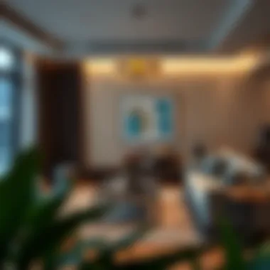 Cozy living room setup with furniture