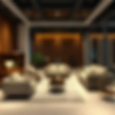 Stylish office furniture in a retail environment