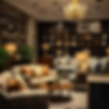 Unique furniture pieces in a boutique