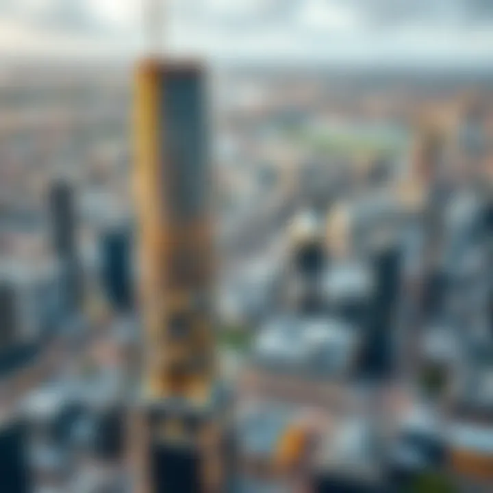 Aerial view showcasing the strategic location of Grosvenor House Commercial Tower