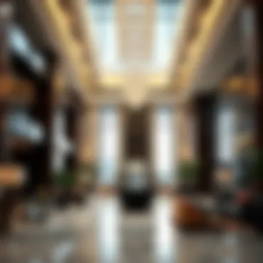 Luxurious lobby interior of Grosvenor House Commercial Tower