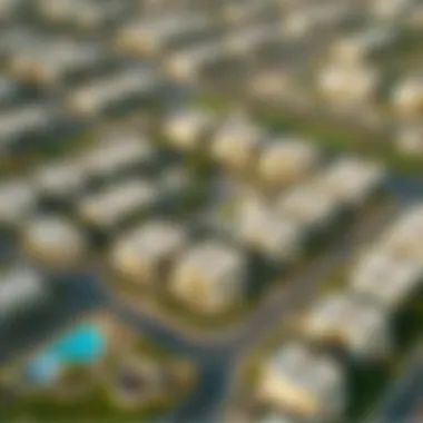 Aerial view of Hessa Views showcasing the residential layout