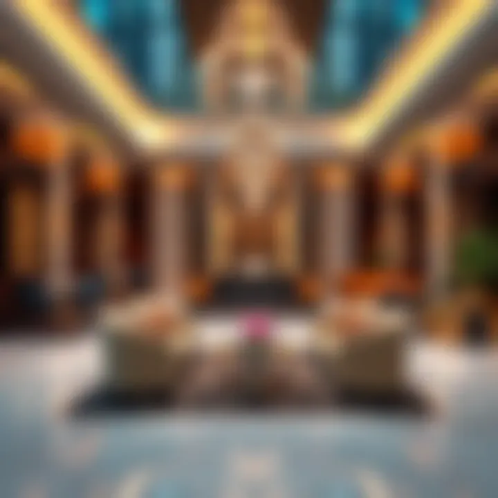 Ideal Accommodations for Business Professionals Business-friendly hotel lobby with modern design