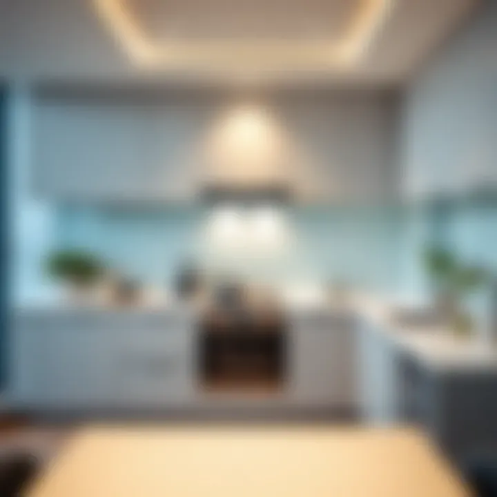 Modern kitchen setup in Icon Deluxe Hotel Apartments