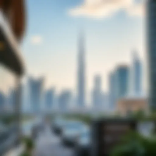 Skyline of Dubai showcasing modern architectural designs
