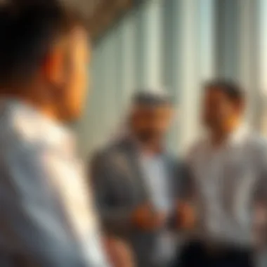 Investors discussing real estate opportunities in Dubai