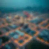 Aerial view of Dubai's industrial parks showcasing vast infrastructure.