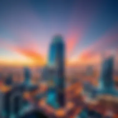 Aerial view of the Iridium Building situated in the vibrant Dubai skyline