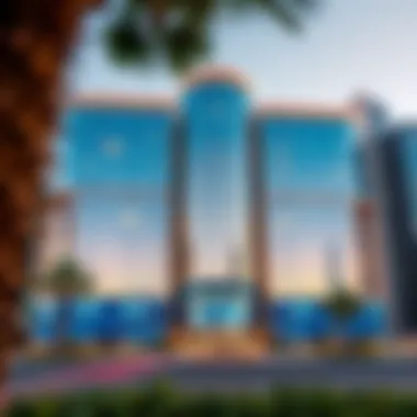 Stunning exterior view of the Iridium Building showcasing its unique architectural design