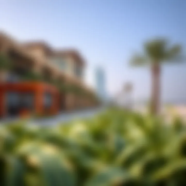 Cultural art installations along Jumeirah Beach Residence Walk, enhancing the aesthetic appeal