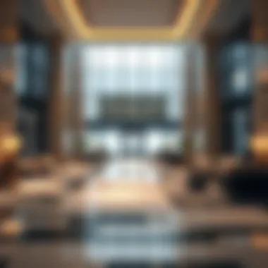 Luxurious lobby area showcasing elegant interior design
