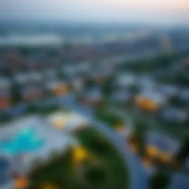 Aerial view of the LawnZ community and its surroundings