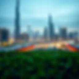 Captivating skyline of Dubai featuring LawnZ by Danube