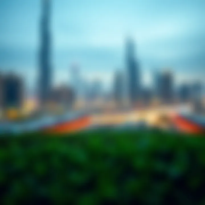 Captivating skyline of Dubai featuring LawnZ by Danube