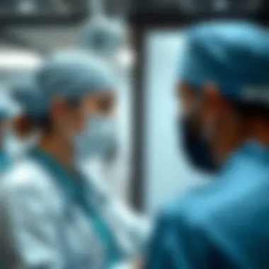 A healthcare professional assisting a patient in a Dubai clinic