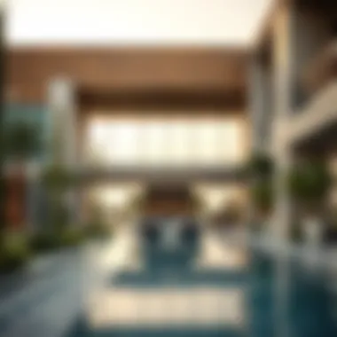 A luxurious property development in Dubai, highlighting modern design