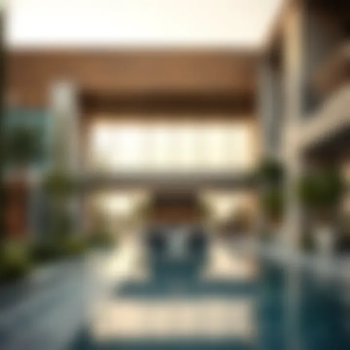 A luxurious property development in Dubai, highlighting modern design