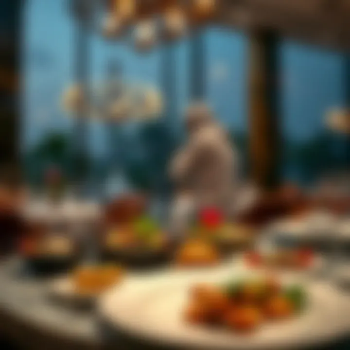 Gourmet dining experience with exquisite dishes