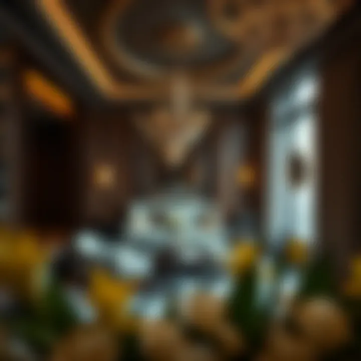 Lavish interior of a high-end hotel suite