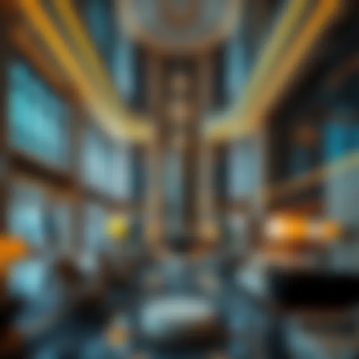 Interior of Marina Heights Tower Lobby Luxurious lobby interior of Marina Heights Tower