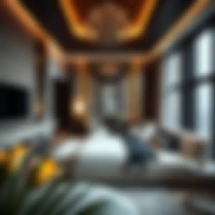 Lavish master bedroom suite with modern decor in Dubai