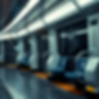 Sleek Interior of Dubai Metro Train Interior view of a Dubai Metro train, highlighting its modern design.