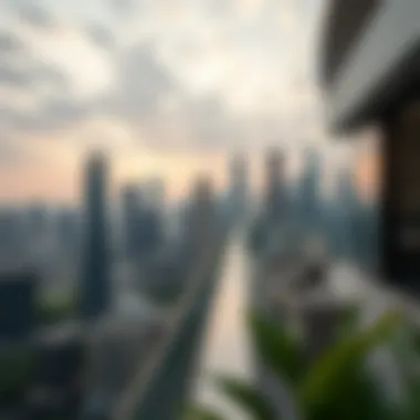 Stunning skyline view from the balcony