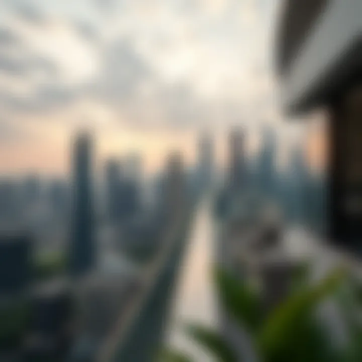 Stunning skyline view from the balcony