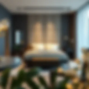 Serene bedroom setup in the apartment