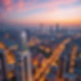 Stunning view of Al Nahda skyline showcasing 1BHK apartment buildings