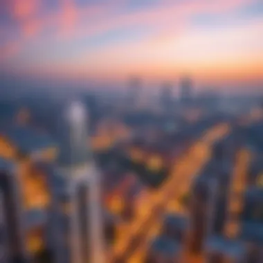 Stunning view of Al Nahda skyline showcasing 1BHK apartment buildings
