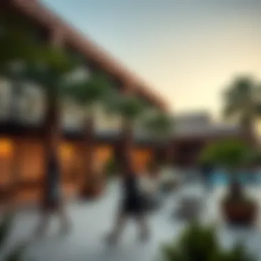 A serene communal area in International City, highlighting community features