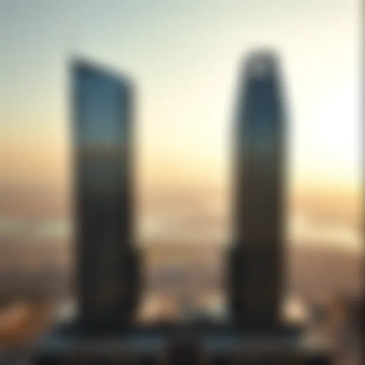 A Stunning Panoramic View of Nation Tower Panoramic view of Nation Tower in Abu Dhabi