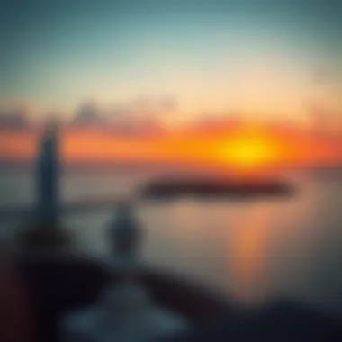 Magnificent sunset over Dubai island